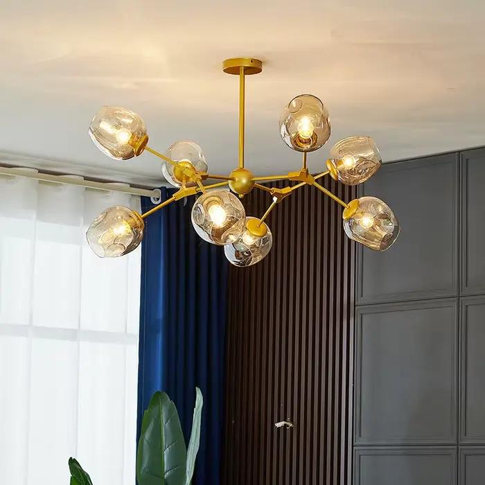 Plafonnier LED au design nordique moderne, éclairage d'intérieur, luminaire décoratif de plafond, idéal pour un salon ou une salle à manger