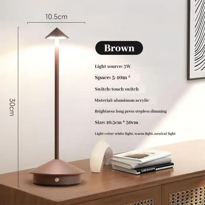Lampe de table rechargeable créative à LED tactile pour salle à manger, hôtel, bar, café - Lampe de table Pina Pro - Lampe de bureau décorative