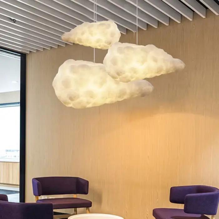 Plafonnier LED blanc au design nordique créatif, luminaire décoratif d'intérieur, idéal pour une chambre à coucher, un café, un restaurant ou une chambre d'enfant