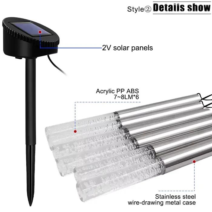 Lampe solaire imperméable, luminaire décoratif d'extérieur, idéal pour un jardin, une pelouse, un sentier, une cour ou une entrée