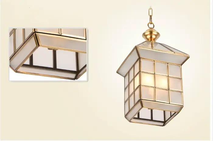 Lampe à suspension en bronze antique plaquée cuivre avec abat-jour blanc pour salon étude et chambre d'hôtel style art déco élégante à offrir pour femme occasions spéciales