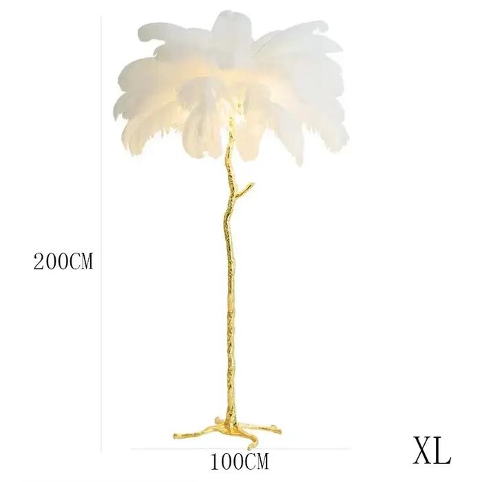 Lampadaire LED nordique pour salon moderne résine luxe plume d'autruche lampadaires chambre canapé coin intérieur sur pied lumières