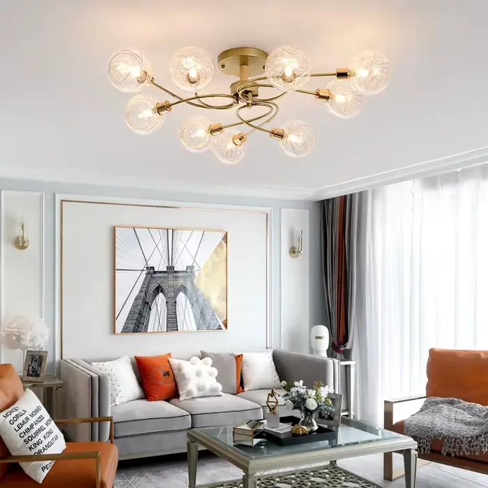Lustre pour chambre et salon, design minimaliste moderne, éclairage créatif, lustre en cristal personnalisé pour restaurant