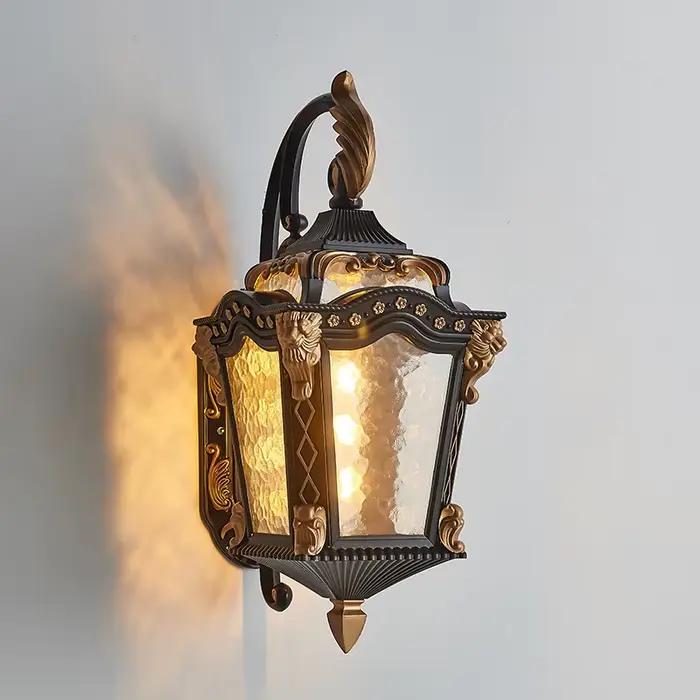Applique murale extérieure rétro, éclairage nocturne pour villa, jardin, porte, patio, lampe de véranda vintage E27, étanche