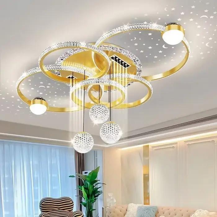 Plafond moderne à LEDs de luxe lustres lampes Design créatif Suspension lampes suspendues articles de décoration pour la maison salon chambre Villa