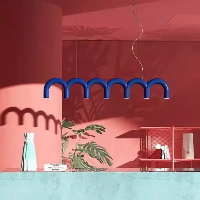 Lustre moderne en forme de U, éclairage de décoration pour chambre à coucher, cuisine, Bar, lampes longues, Restaurant, 2025