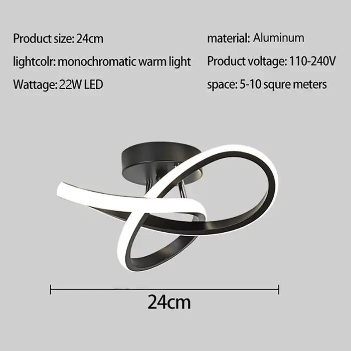 Plafonniers d'allée LED modernes éclairage domestique LED monté en Surface pour porche chambre salon couloir lumière balcon lumières