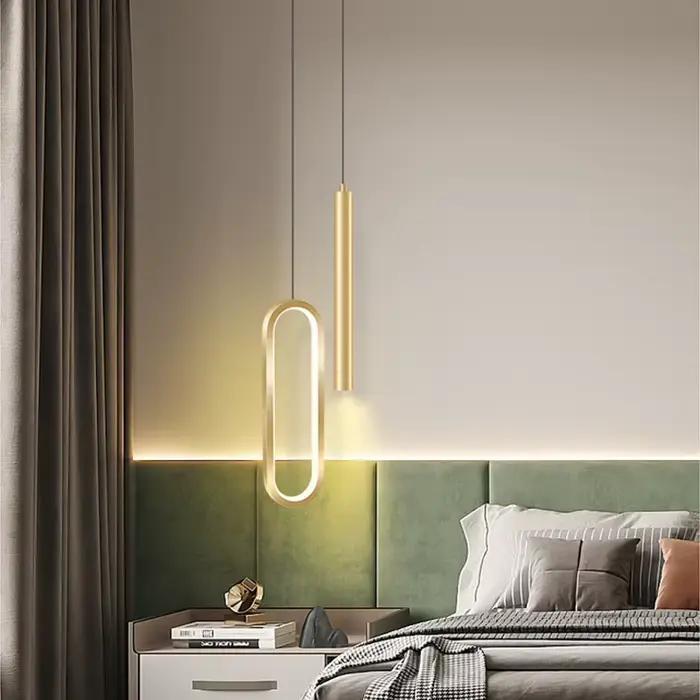 Lampe LED suspendue au design nordique moderne, éclairage d'intérieur, luminaire décoratif d'intérieur, idéal pour une maison, un chevet, un salon ou une salle à manger