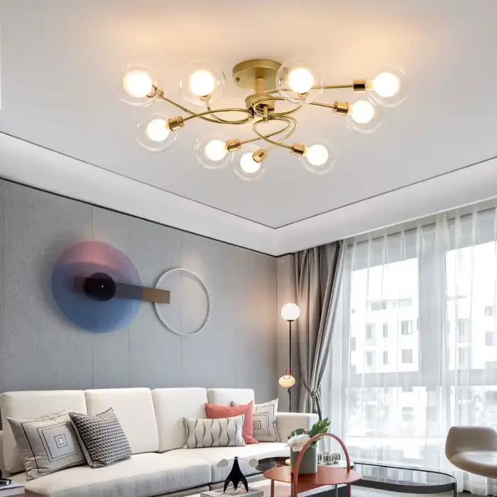 Lustre pour chambre et salon, design minimaliste moderne, éclairage créatif, lustre en cristal personnalisé pour restaurant