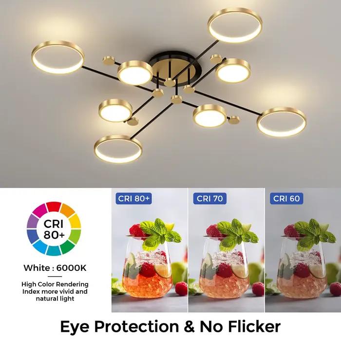 Nouveau lustre LED moderne éclairage pour salon chambre or plafond suspension lampe luminaire intérieur lumière Lustres plafonnier