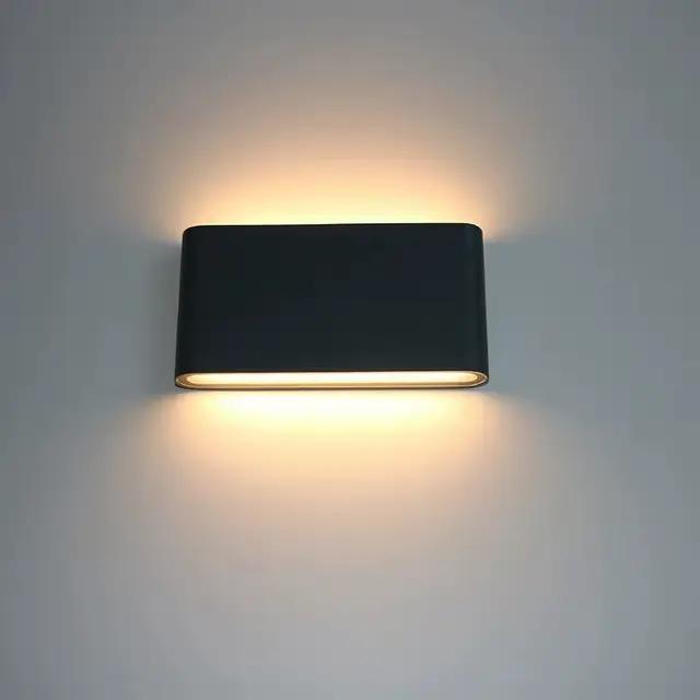 Moderne étanche extérieur 12W mur LED lampe IP65 aluminium haut et bas applique murale jardin porche applique décoration lumière 110V 220V