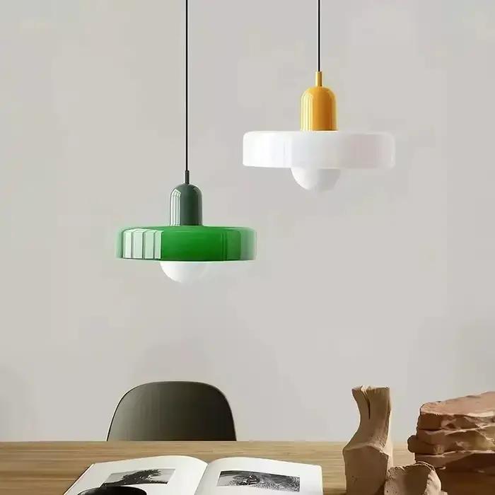 Lampes suspendues en verre rétro nordique intérieur E27 LED lustre salon salle à manger chambre cuisine luminaires décoratifs