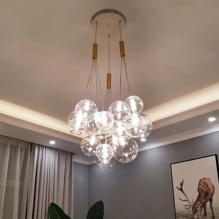 Plafonnier LED pouvez-vous psophila 3/5/9/15, 220V, composé de bulles de verre, éclairage d'intérieur, luminaire décoratif de plafond, idéal pour une salle à manger