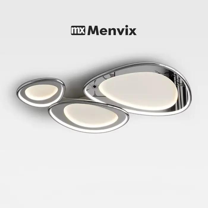 Lampe LED Moderne avec Télécommande pour Cuisine Salon Chambre à Coucher Entrée Salle de Bain Blanc Argent Éclairage Intérieur Polyvalent