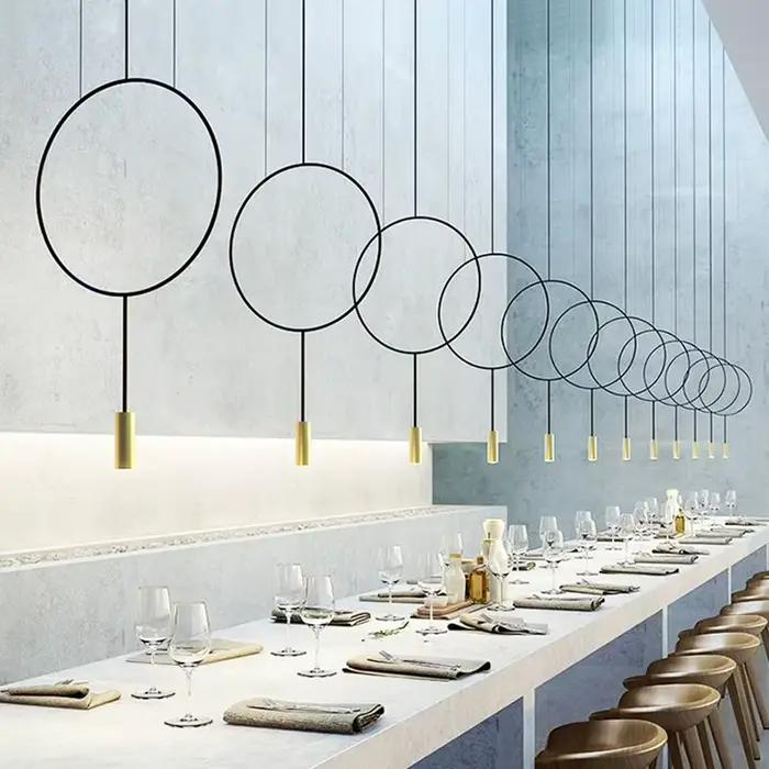 Lampe suspendue en métal au design nordique post-moderne, design créatif, luminaire décoratif d'intérieur, idéal pour un Restaurant, une chambre à coucher, un Bar, un magasin ou un bureau