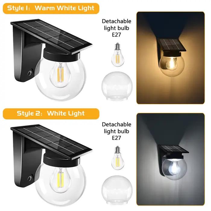 Lampe de paysage E27 ampoule lumière éclairage solaire applique étanche paysage rue Garage jardin voie porche granaire extérieur