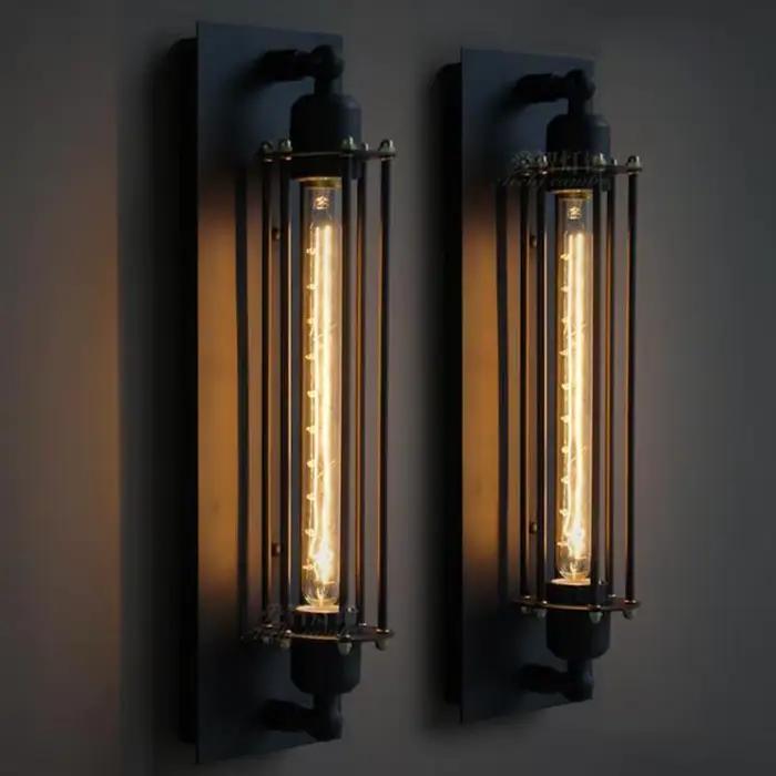 Style industriel rétro fer applique murale couloir escalier Restaurant Loft chambre lampe chevet maison décor intérieur LED éclairage