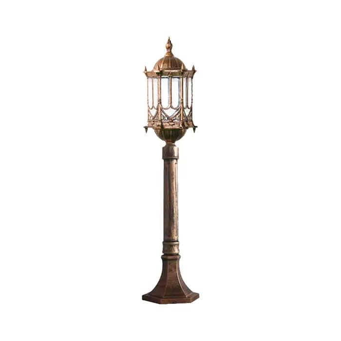 Lampe de jardin antique européenne pour villa, lampadaire de pelouse à haut mât de 80 cm, colonne lumineuse extérieure pour éclairage de jardin