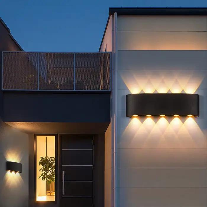Applique murale LED haut et bas, imperméable, éclairage intérieur et extérieur, pour chambre à coucher, salon, couloir