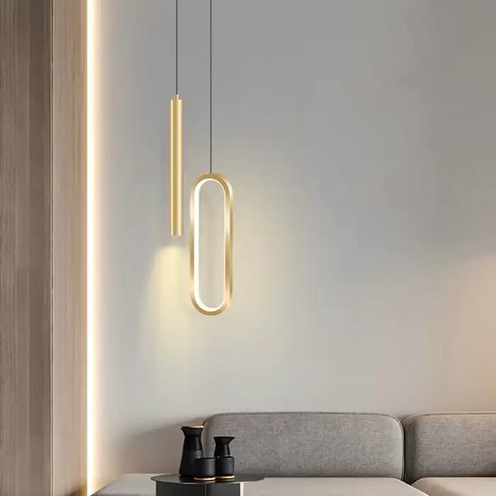 Lampe LED suspendue au design nordique moderne, éclairage d'intérieur, luminaire décoratif d'intérieur, idéal pour une maison, un chevet, un salon ou une salle à manger