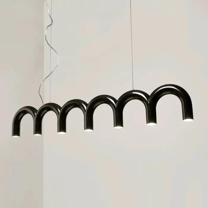 Lustre moderne en forme de U, éclairage de décoration pour chambre à coucher, cuisine, Bar, lampes longues, Restaurant, 2025