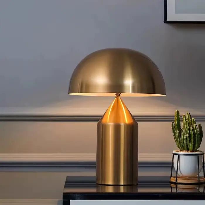 Oluce Atollo-Lampe Moderne Créative pour Chambre à Coucher, Luminaire Décoratif d'Nik, Couleur Or, Blanc, Noir, Idéal pour Table de oral et, Salon, Bureau