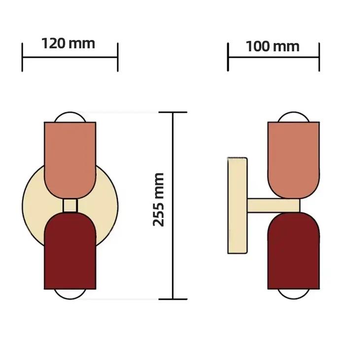 Lampe murale colorée pour chevet, style nordique, pour salon, couloir, chambre d'enfant, lampe de décoration intérieure Macaron