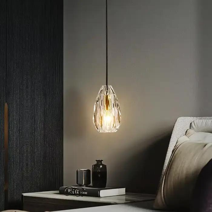 Plafonnier LED suspendu composé de plusieurs styles, design moderne, éclairage d'intérieur, luminaire décoratif de plafond, idéal pour une chambre à coucher ou une table de chevet