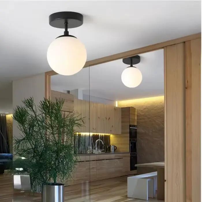 Plafonnier d'allée de style créatif nordique, luminaire décoratif simple, hall d'entrée moderne, balcon d'entrée