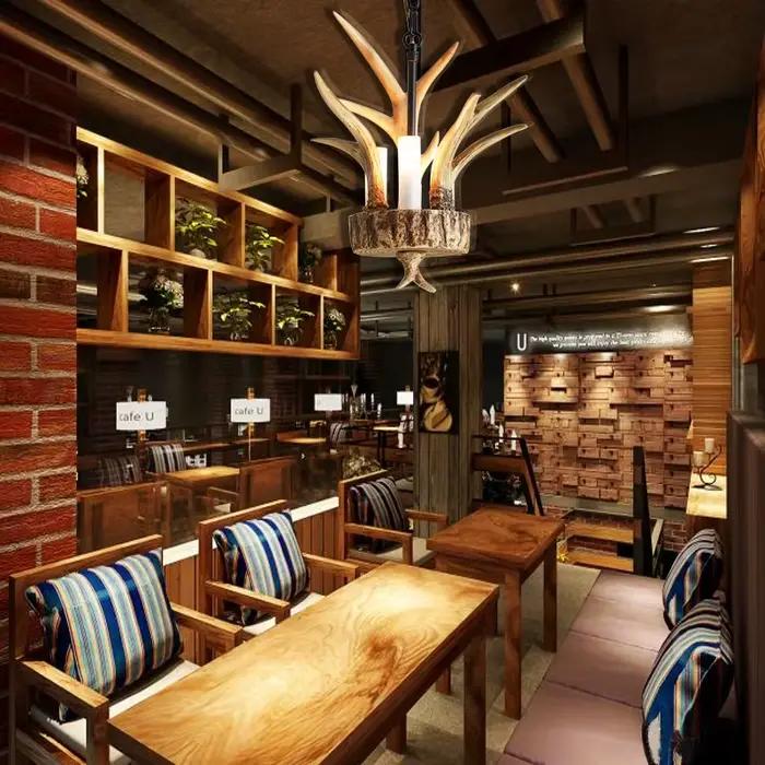 LED lustre américain Rural Style ancien Restaurant Bar décor sud-est asiatique Villa hôtel couloir salon suspension lampe