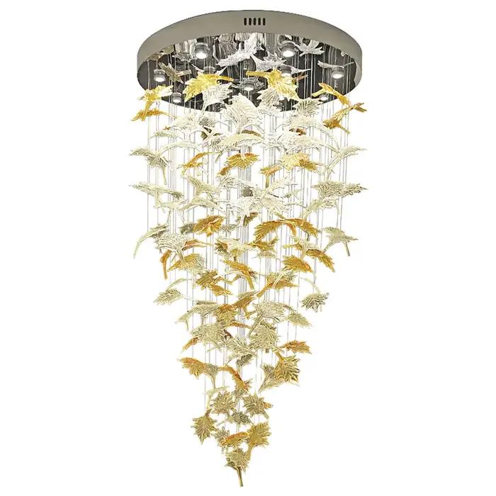 Plafonnier LED en forme de feuille d'érable, design artistique, éclairage d'intérieur, luminaire déc