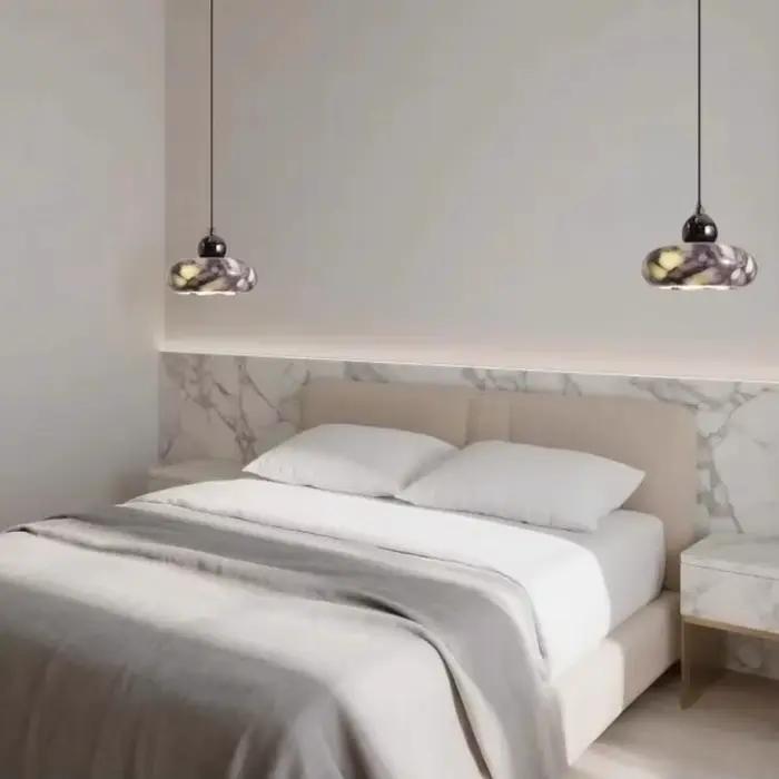 Lampe suspendue LED de style Mid-Century, décoration de salon, couloir, marbre, éclairage domestique, luminaires suspendus modernes nordiques, Lampen