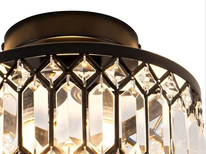 Plafonnier en cristal moderne, éclairage d'entrée, de balcon, de couloir intégré, de Style Simple