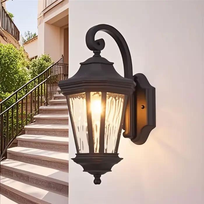 Applique murale LED extérieure moderne et étanche, éclairage d'entrée minimaliste pour cour, jardin et design extérieur