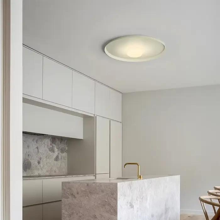 Plafonnier LED Circulaire au Design Nordique Moderne, Luminaire Décoratif d'Nik, Idéal pour une Chambre à Coucher, un Bureau ou un Couloir