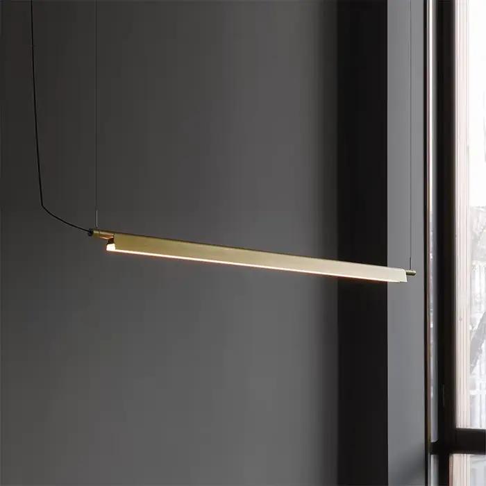 Lampe LED Suspendue Linéaire au Design Scandinave, Luminaire Décoratif d'Nik, Idéal pour un Salon, un Bureau, un Restaurant ou une Table à Manger