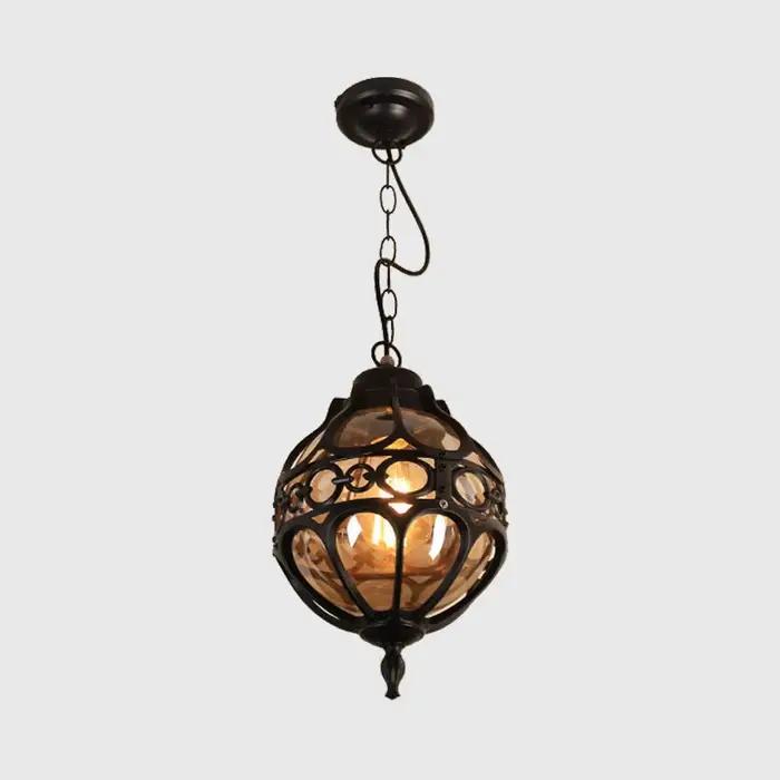Lampes suspendues imperméables extérieures européennes rétro balcon couloir allée cadre de raisin lustres Loft Restaurant lampes luminaire