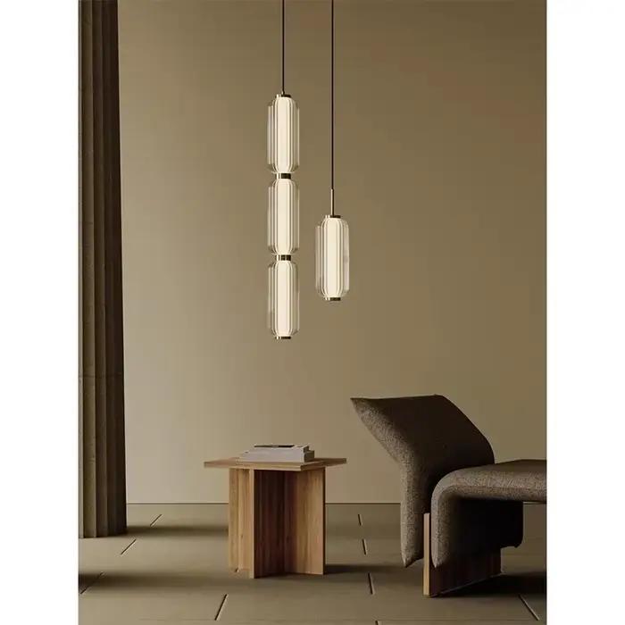 Lustre en fer gravé avec pierre de verre pour salon étude ou chambre d'hôtel style nouveau classique LED élégance haut de gamme