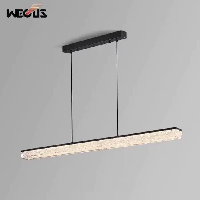 Lampe suspendue linéaire minimaliste italienne, design moderne, longue bande lumineuse haut de gamme pour table à manger, bar, cuisine, décoration de la maison.