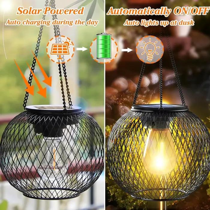 Ortiny-Lanterne Solaire d'Extérieur, Mise à Niveau, Décorative, Imperméable