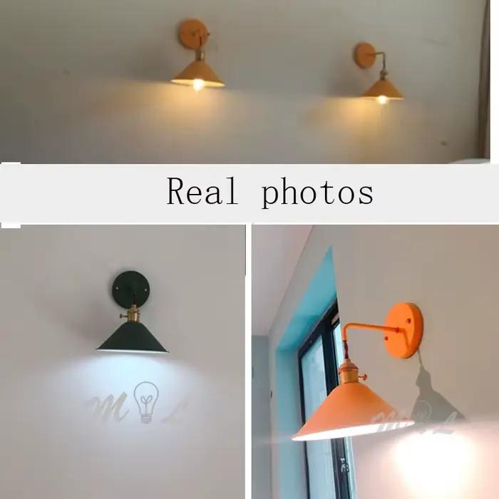 Applique murale moderne au design Simple, en fer, à fixer sur le mur, en forme de miroir, idéal pour une chambre à coucher ou une salle de bain, E27