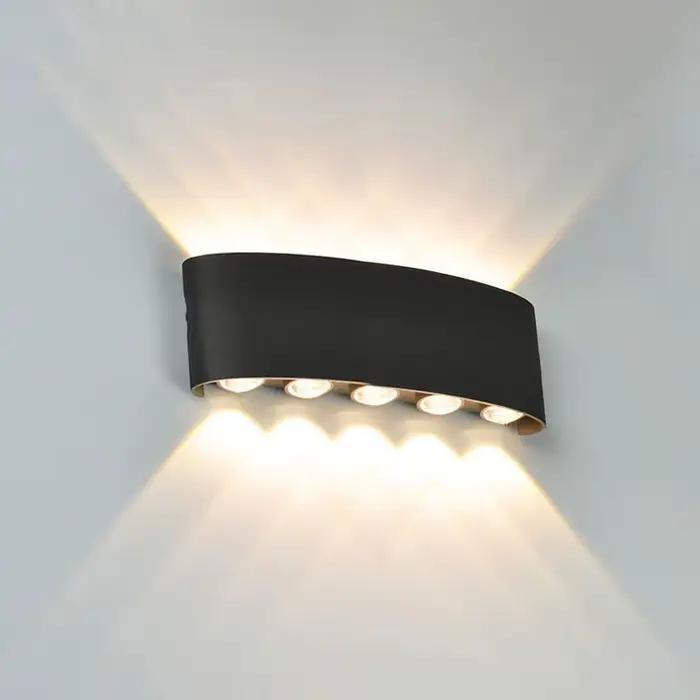 Applique murale LED haut et bas, imperméable, éclairage intérieur et extérieur, pour chambre à coucher, salon, couloir