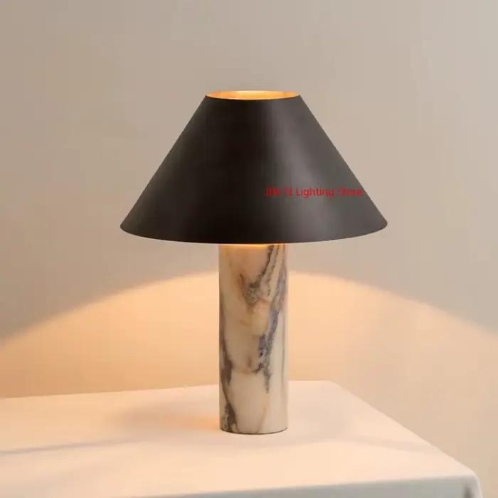 Lampe de bureau en marbre italien design créatif minimaliste salon chambre tête de lit atmosphère en marbre naturel lampe de bureau