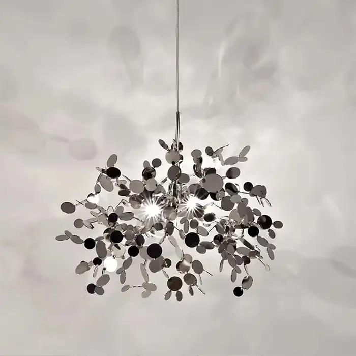Lampes suspendues modernes en acier inoxydable pour plafond paillettes boutique Bar lampes suspendues Restaurant lustre de luxe décor de chambre Loft